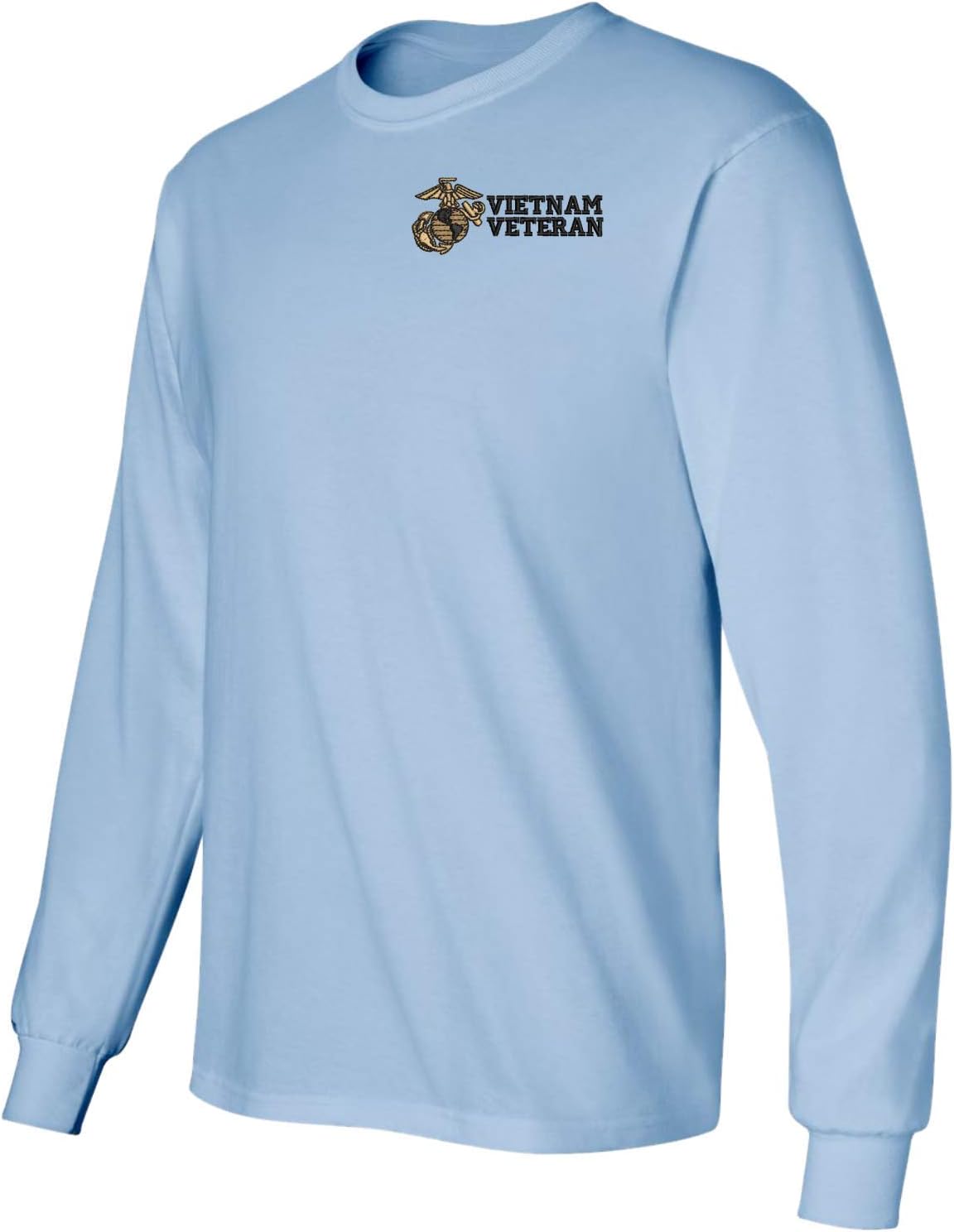 MilitaryBest U.S. Marine Corps Vietnam Veteran Embroidered Long Sleeve T-Shirt