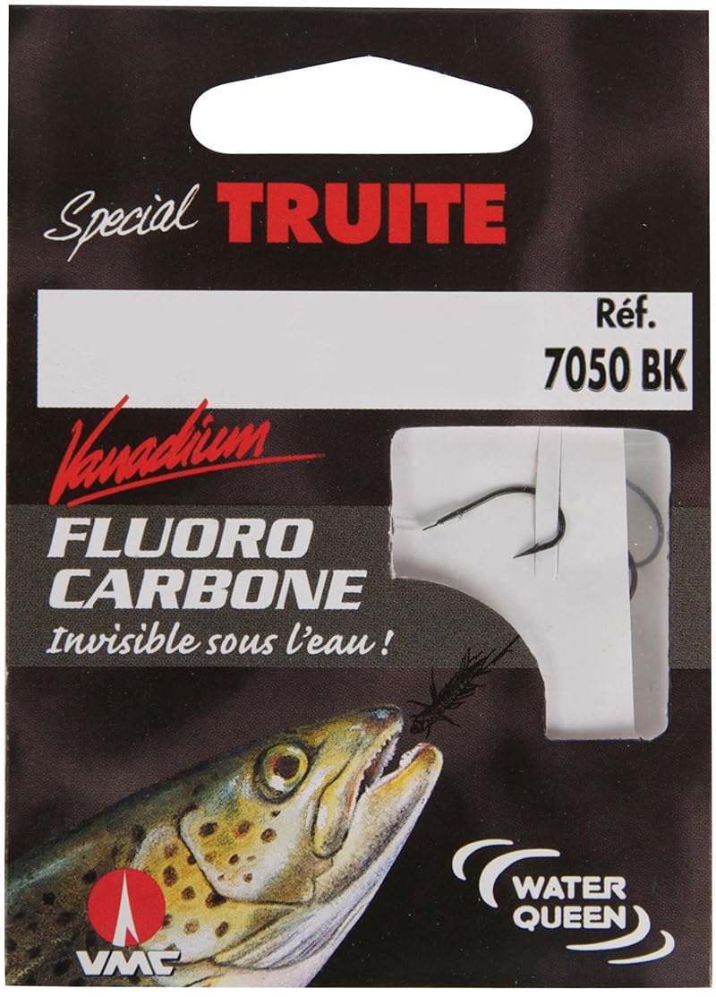 WATER QUEEN - Hameçons Montés Spécial Pêche à La Truite - Lot De 10 - Longueur 70cm - Diamètre 0.20mm - Idéal Pour Pêche Sportive