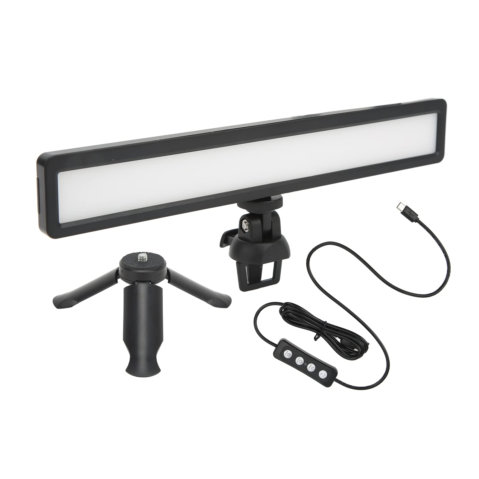 Goshyda Illuminazione per Videoconferenza, Mini Luce di Riempimento a LED 2500-9000K 3 Luci per Webcam con Temperatura Colore, con Clip Ad Angolo Regolabile, per Registrazione Video