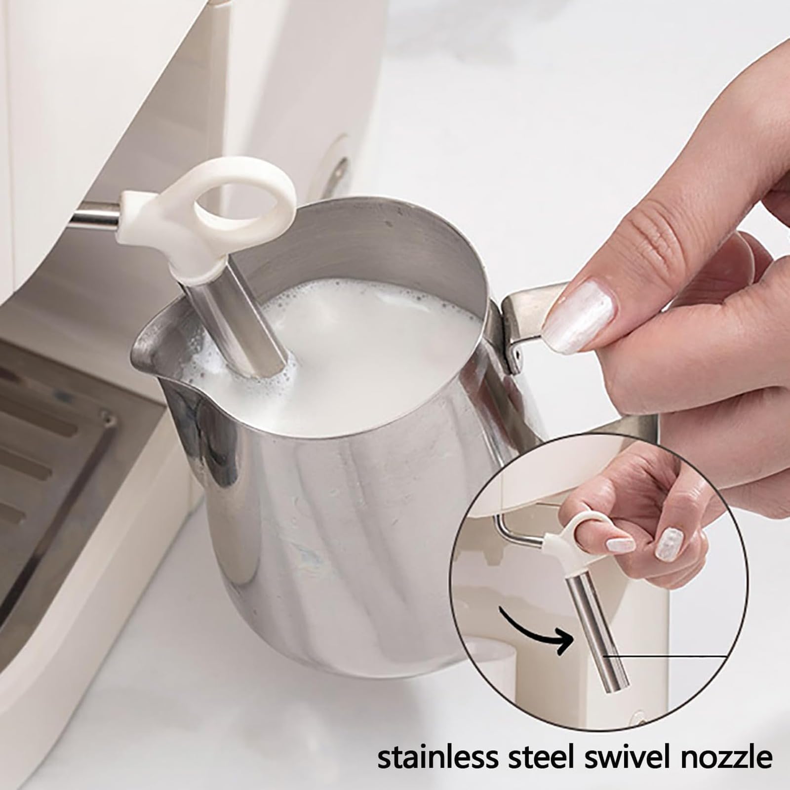 Máquina automática de espumado de agua hirviendo a vapor de 220 V, máquina de espresso con bomba de 20 bares, tanque de agua de 1,2 L y vaporizador de leche, para capuchino y café con leche