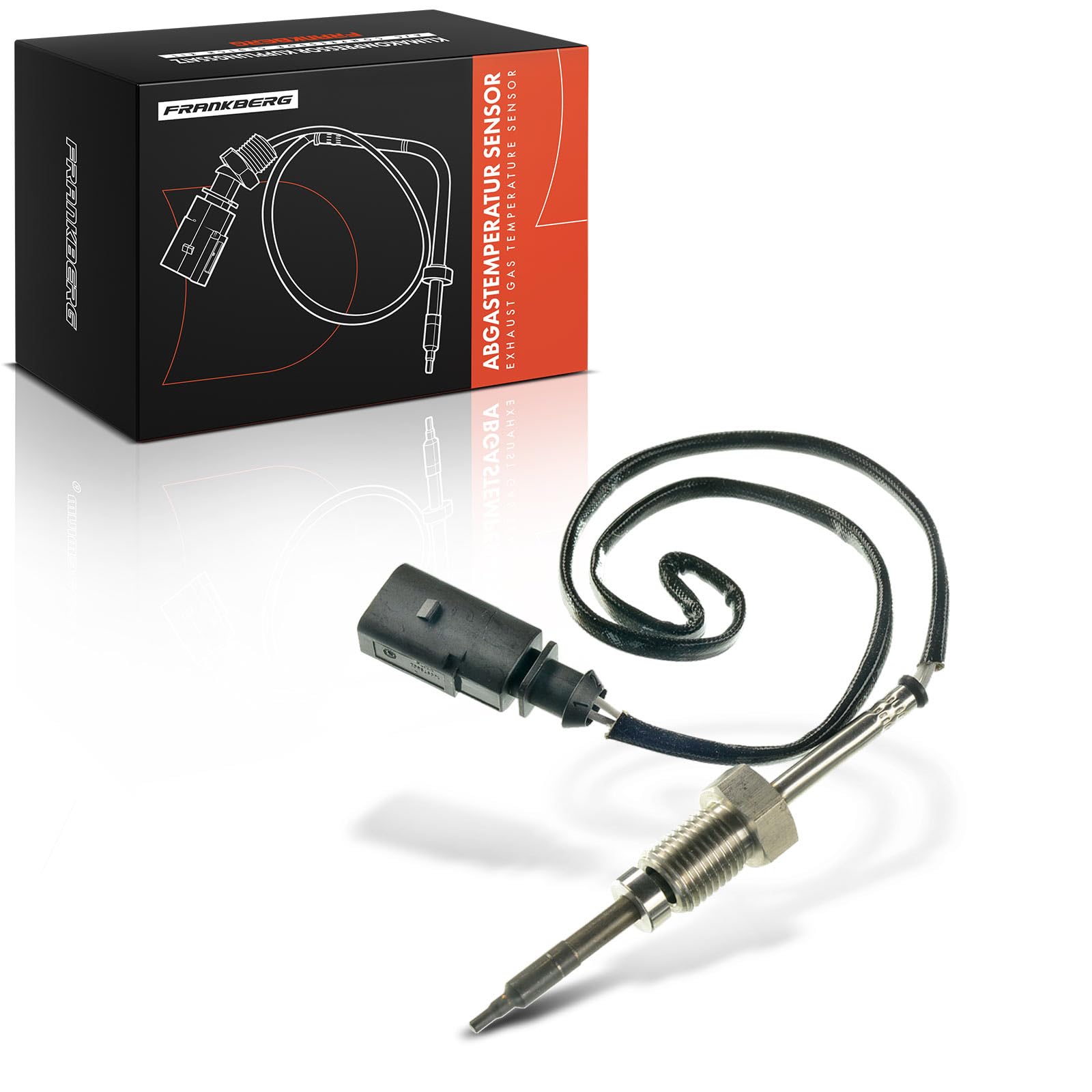 Frankberg Sensore temperatura gas di scarico 2-Poli Compatibile con Multiva.n V 7EF 7EM 7EN 7HF 7HM 7HN Transporter V Bus 7EB 7EJ 7HB 7HJ Touare.g 7L6 7L7 7LA Transporter V Pianale/Telaio 070906088AC