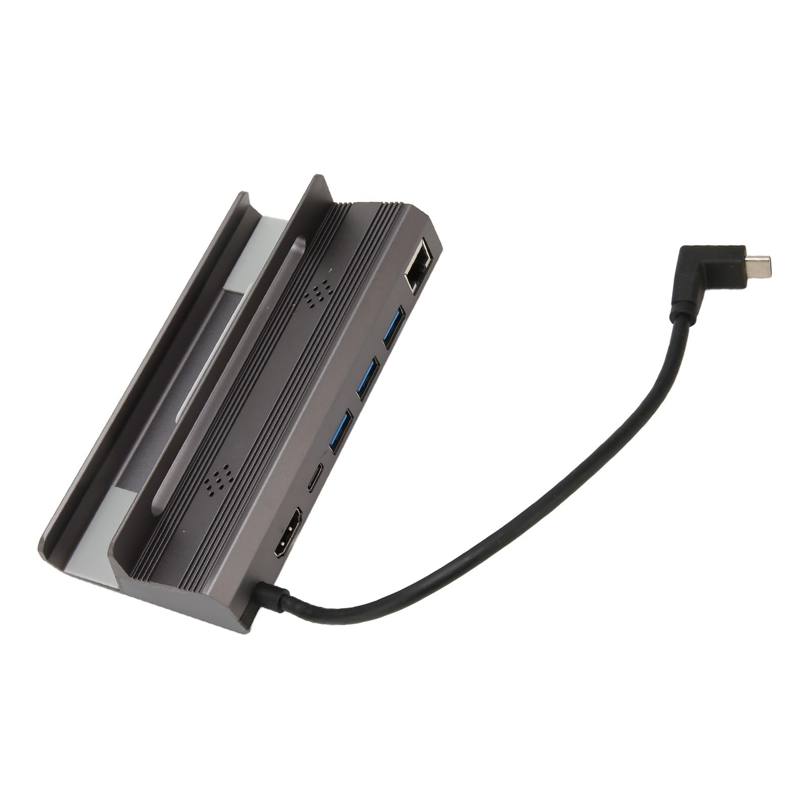 Generic Docking Station Steam Deck 6 in 1 con Porte USB 3.0 e 4K per Giocare su Grande Schermo Grigio Alluminio