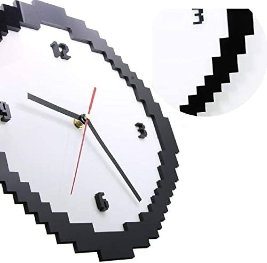 Amazon.co.jp: 壁掛け時計ピクセルタイムレコーダー8ビット