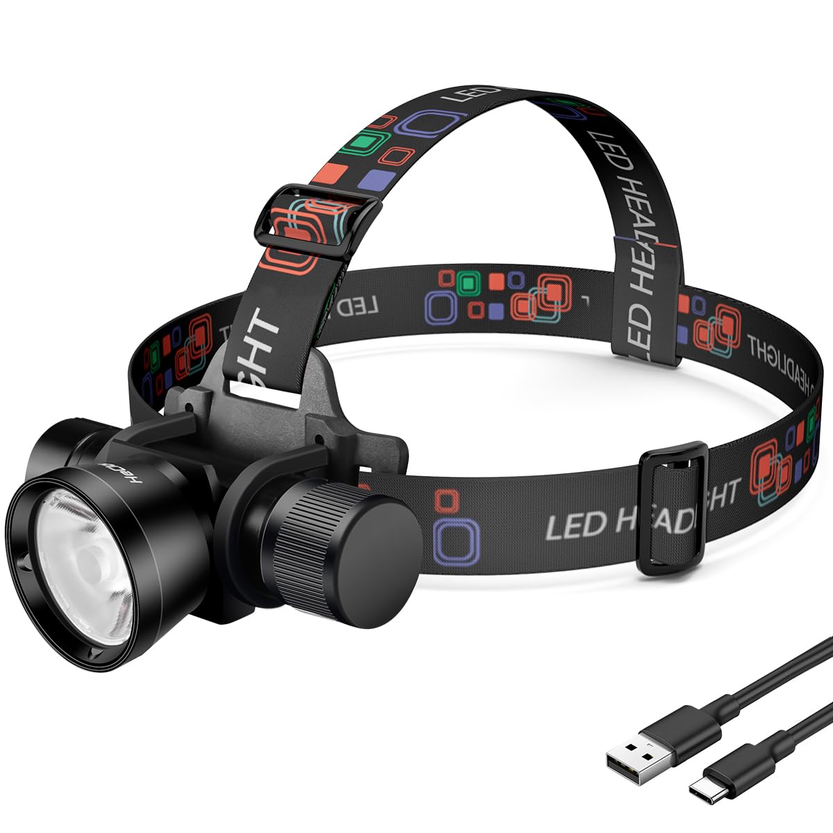 HECLOUD 3000 Lumens Super Bright Diving Headlamp IP68 Waterproof Dive Flashlight Rechargeable Underwater Headlight with 3 Modes Perfect for Scuba, Night Snorkeling and Underwater Exploration