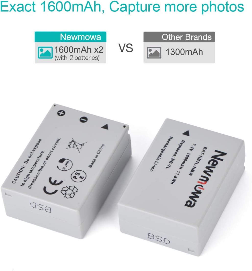 NB-7L NB 7L NB7L Battery New LED USB Dual Charger For Canon PowerShot G10 G11 G12 Sx30is Cameras - View #10