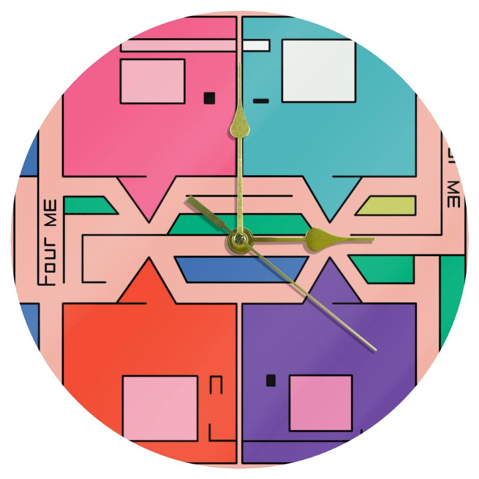 Horloge murale ronde acrylique de 24 cm style japonais silencieuse et épurée