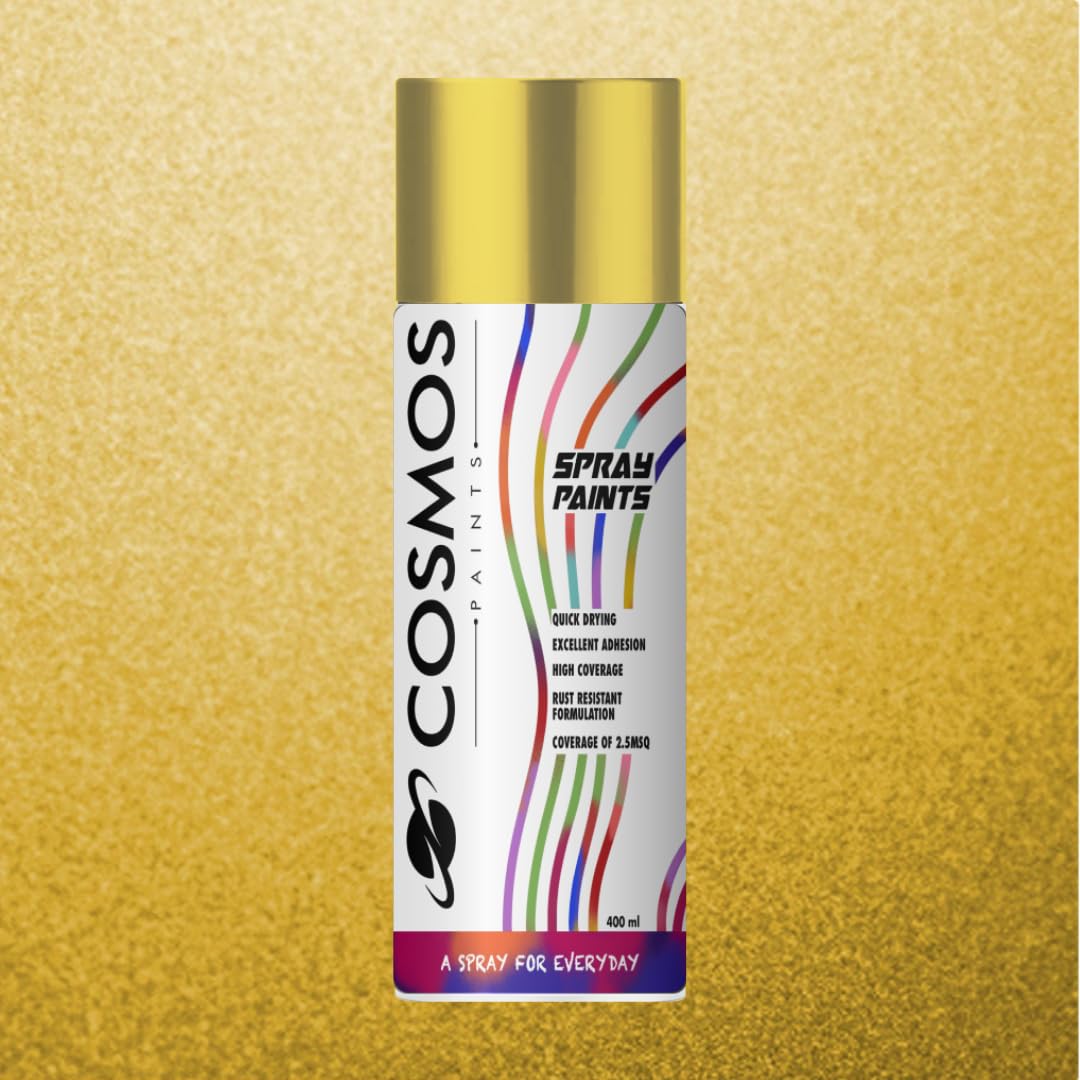 Cosmos Paints - Spray Paint in 2595 Gold, 400ml