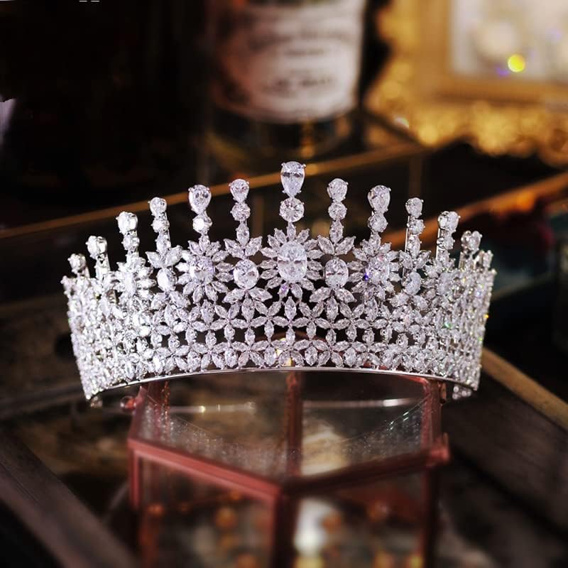 Miniatura 4 de hair jewelry crown tiaras for women Waterdrop Bridal Hair Accessories Wedding Tiaras and Crowns Stage Awards Round Crown Retro Men's Crown (Metal