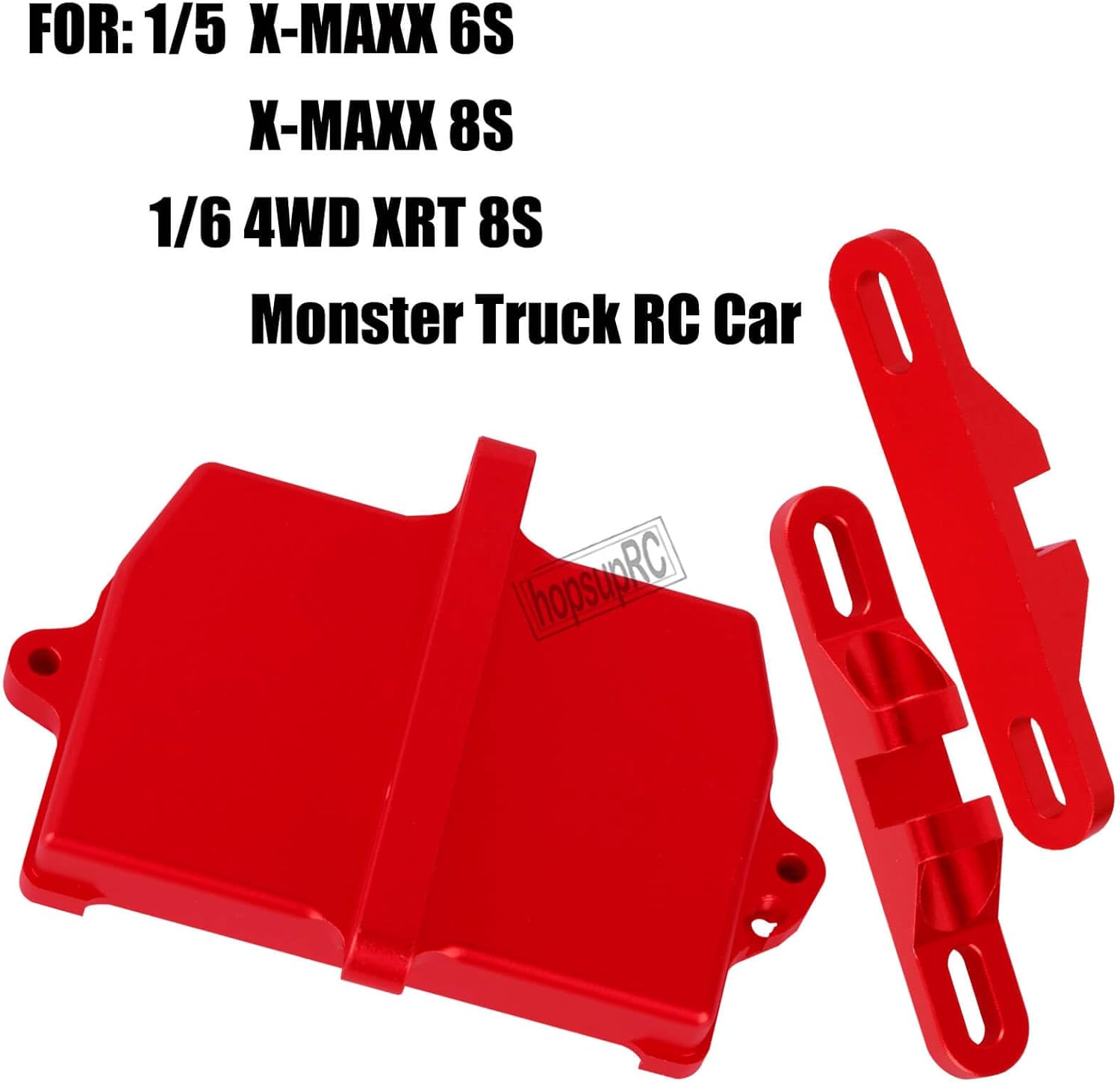 RC Aluminum Receiver Box Cover ESC Bracket Mounting Bracket Upgrade Parts for 1/5 X-MAXX 6S, 1/5 X-MAXX 8S, 1/6 4WD 4X4 XRT 8S Monster Truck RC Car.Red.