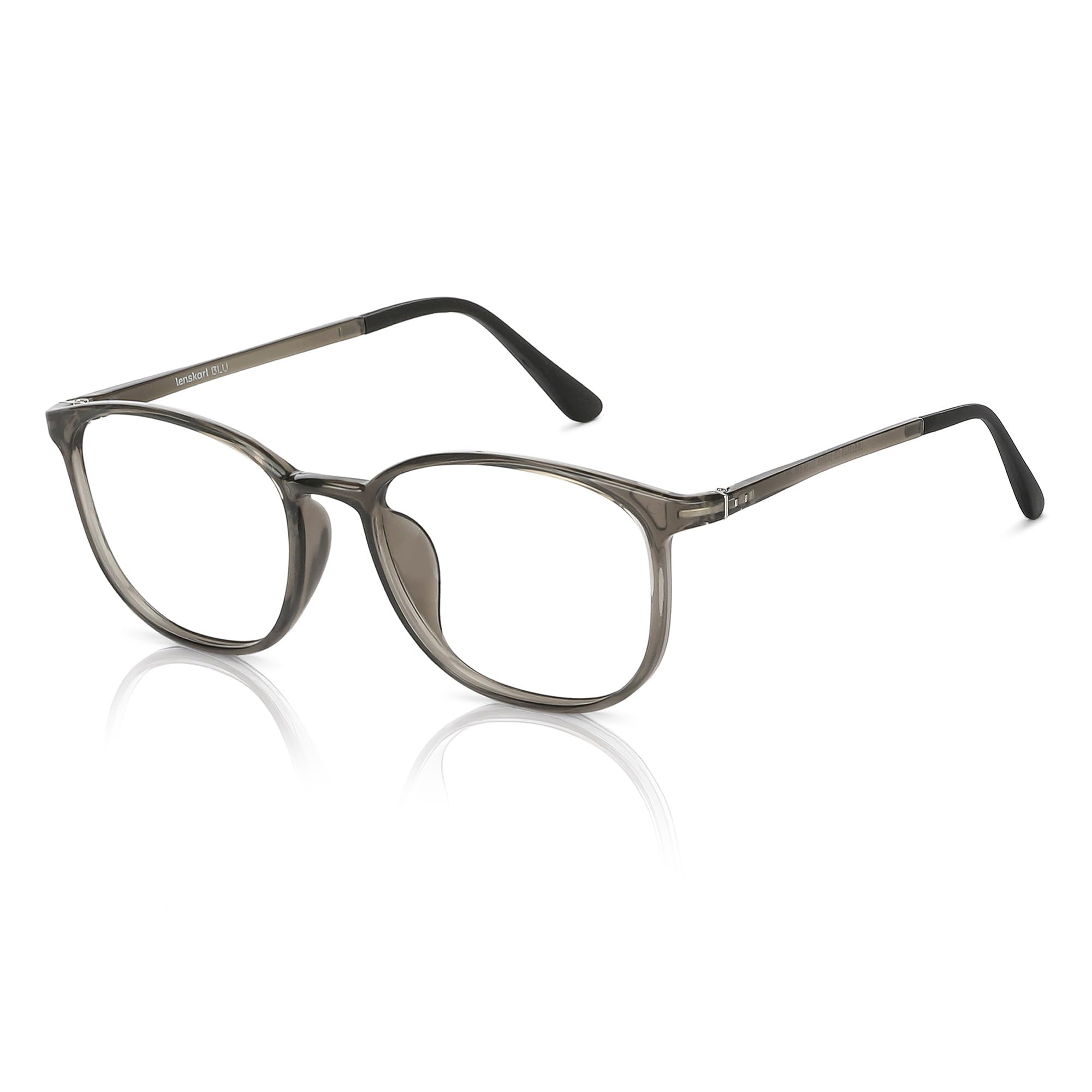 Zero Power Blue Cut Computer Glasses | Anti Glare, Lightweight & Blocks Harmful Rays | UV Protection Specs | Men & Women | Medium | LB E13528