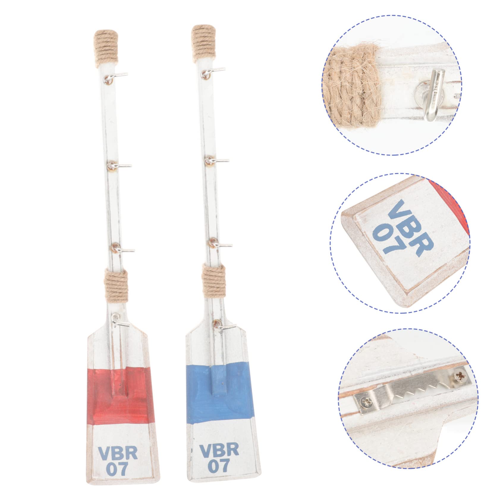 Mikikit Paddle Hooks Coat Hanger 2pcs Mediterranean Style Wall Hooks for Home Decor