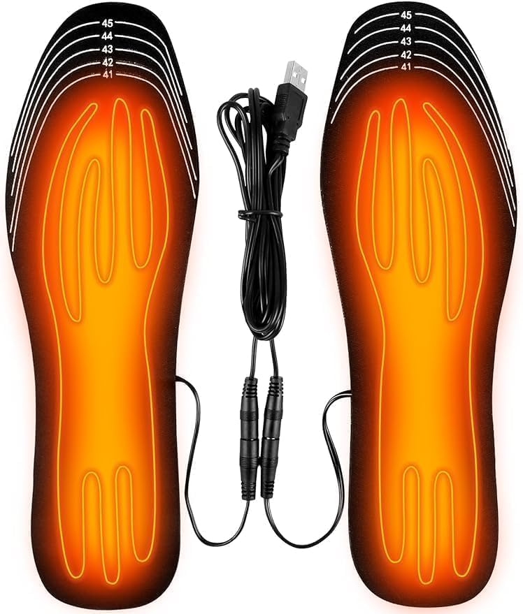 Heated Insoles USB Heated Insoles Winter Electric Foot Warmers for Men Women Outdoor Sport Camping Skiing Fishing Hiking