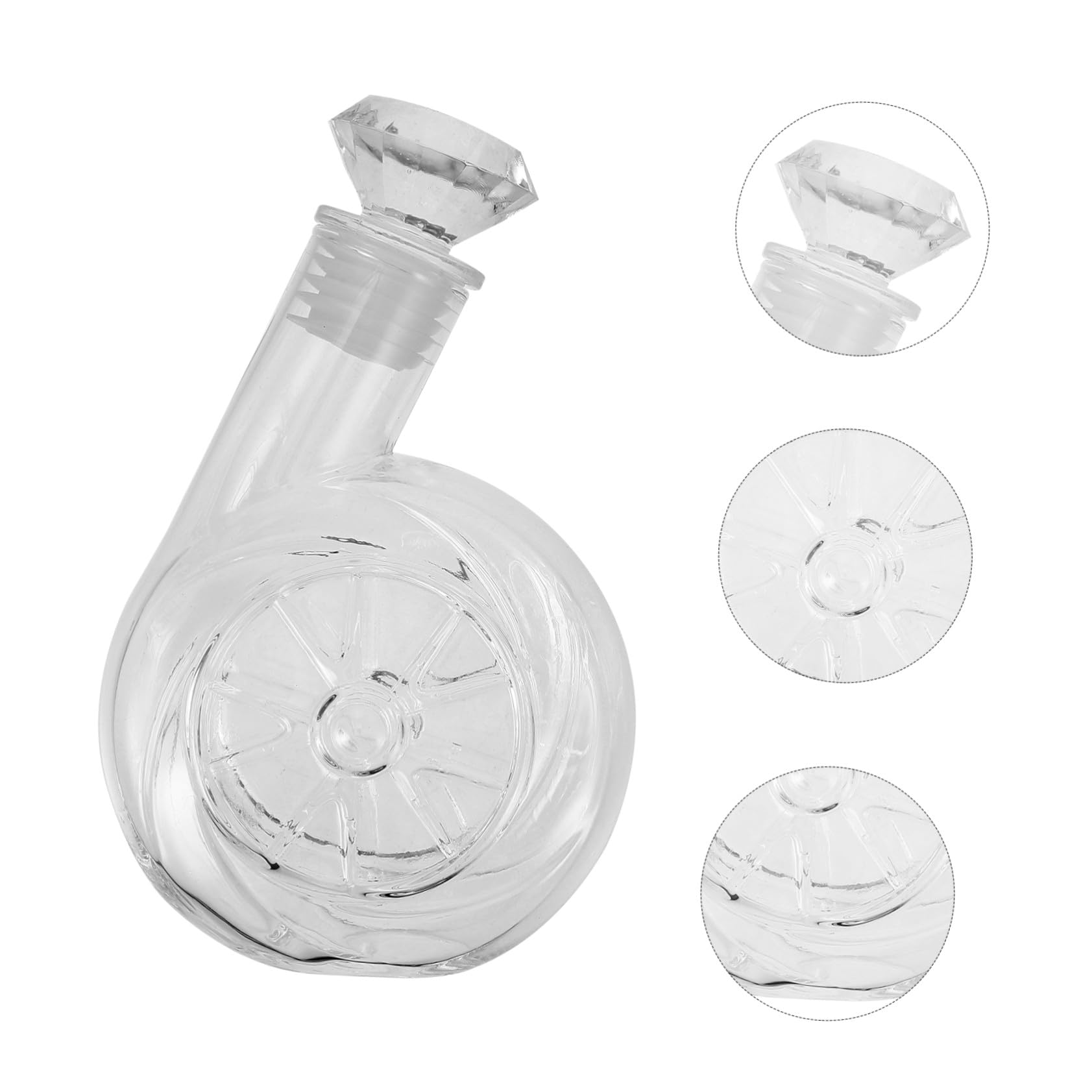 Caraffa Decanter Whisky in Vetro 500ml per Alcolici | 1 Pezzo, Uso Bar e Hotel, Contenitore per Versare e Conservare Liquori