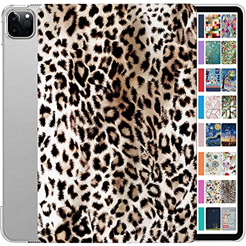 DuraSafe Cases for iPad PRO 11 Inch 2 3 Generation [ PRO 11 2nd 2020 3rd 2021 ] A2377 A2459 A2228 A2068 A2230 A1980 A2013 A1934 A1979 Printed Slim Hard Shell Protective Stand Cover - Leopard
