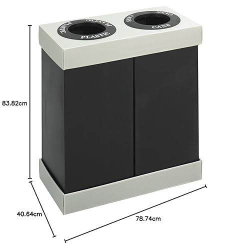 Miniatura 8 de Safco Products Receptáculo medio redondo, 12.5 galones, negro (9940BL)