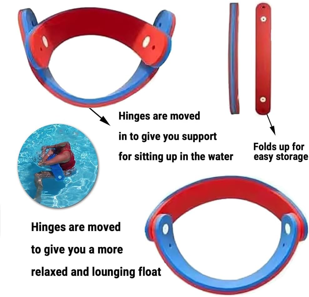 Civilized Water Recliner, 3-in-1 Water Recliner, Foldable Foam Floating Chair for Adults, Lightweight Pool Lounger, Chairs for Sitting in The Waters Swim, for Pool Parties, Lakes (Blue) - Image 5