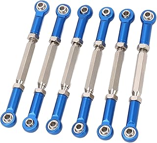Varillas de empuje de aluminio de aluminio para coche, 5 colores, barras de empuje ajustables de aluminio, perfectas para actualizar coches RC, adecuadas para la mayoría de los modelos
