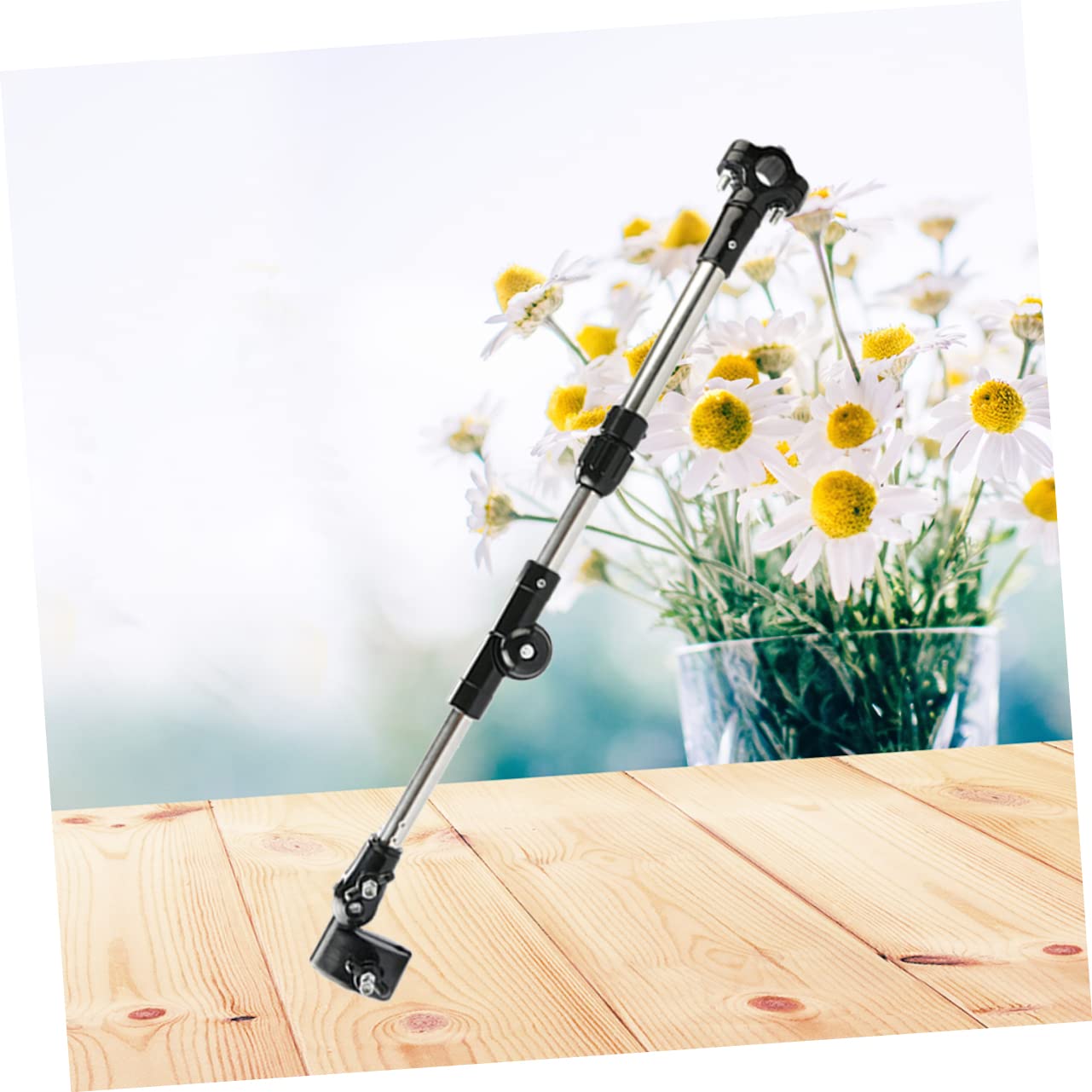 Happyyami Adjustable Umbrella Stand Holder for Stroller Wheelchair Bike Durable Flexible Sun Protection
