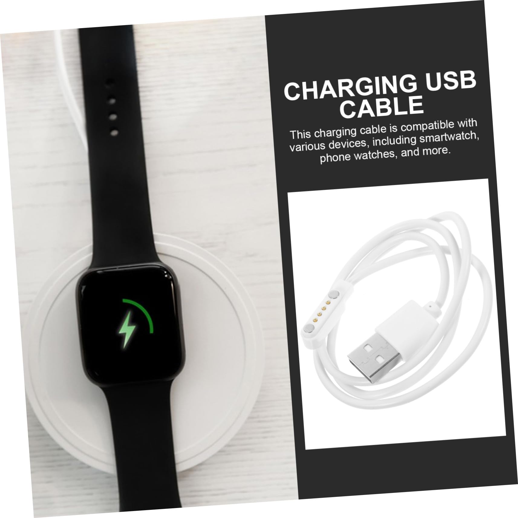 MERRYHAPY 4 Charger Cable Magnetic Magnet Charger Cable Charger Cable for Smartwatch USB Cable USB Charging Cable Magnetic USB Magnetic Charging Cable Charging Cable for Smartwatch