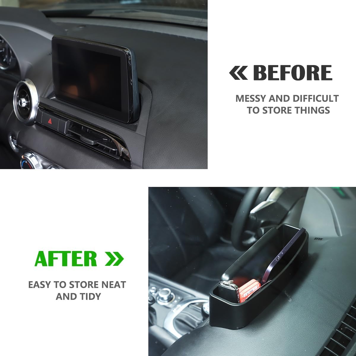 ABS Car Center Console Insert Organizer Storage Tray for Mazda MX-5 ND 2015-2023 Navigation Screen Rear Storage Tray Organizer Accessories