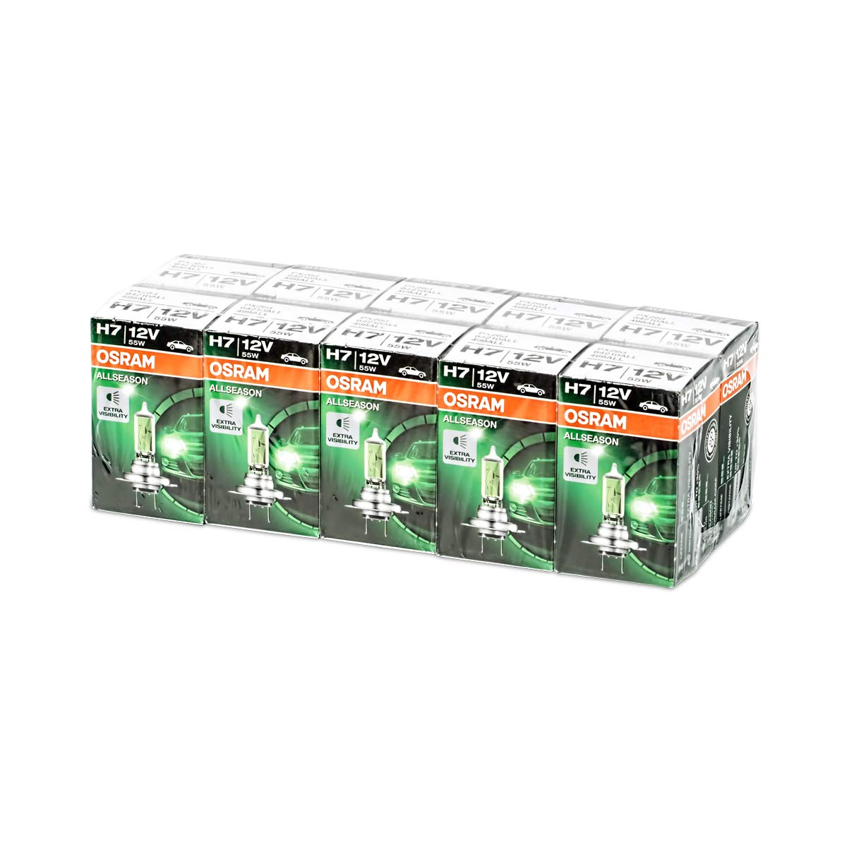 Osram 64210ALL AllSeason H7 12V Autolampe 30% mehr Licht (10 Stück)