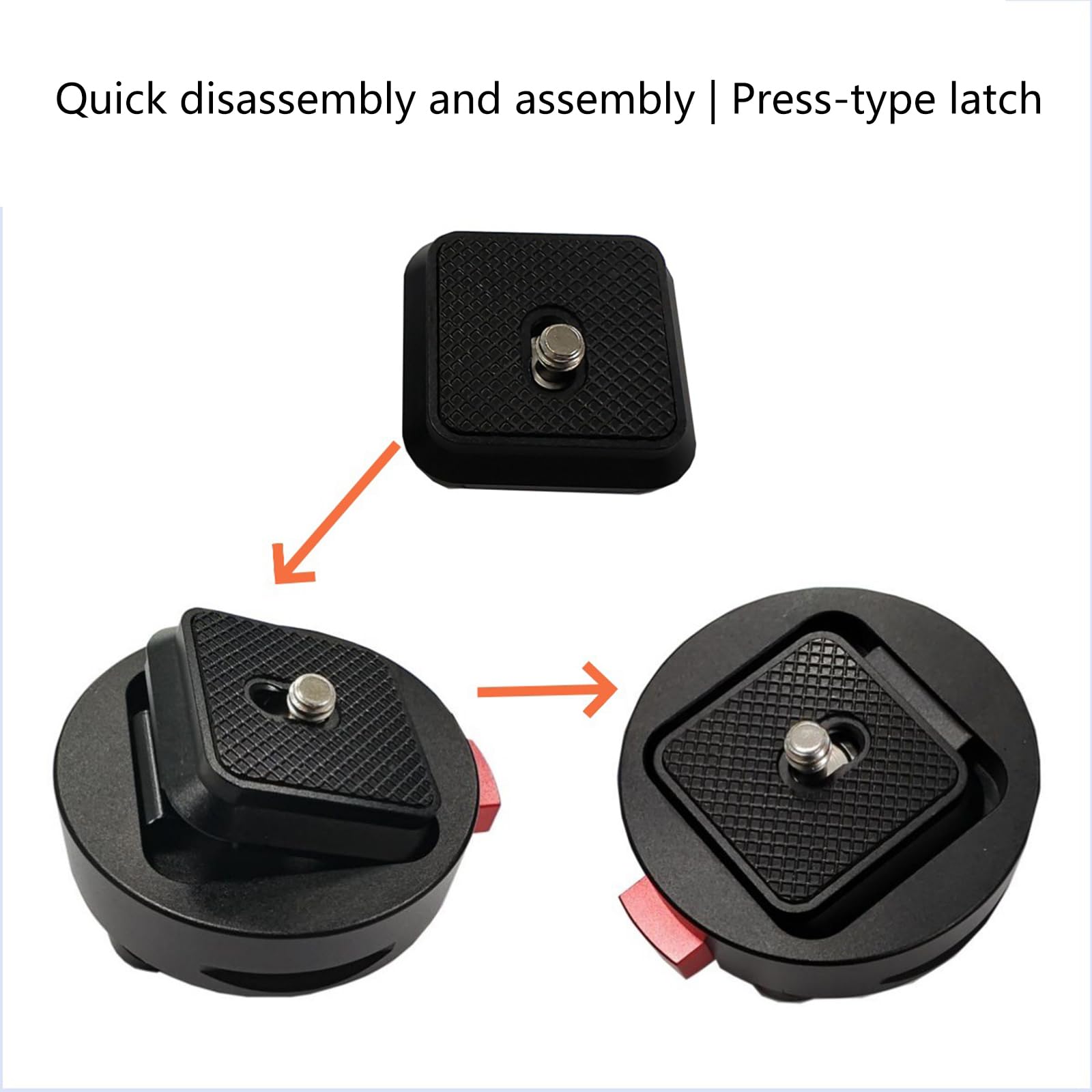 Tipo Rapido Staccare Camera Mount Treppiede Adattatore Base Compatibile Più Dispositivi per Videografia Staffa Fotocamera Metallo