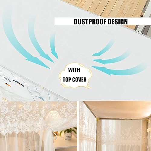 Vista 94 de 4 postes esquineros para dormitorio de estudiantes, litera, mosquitera, mosquitera, cortinas de cama para estudiantes, dormitorio, escuela