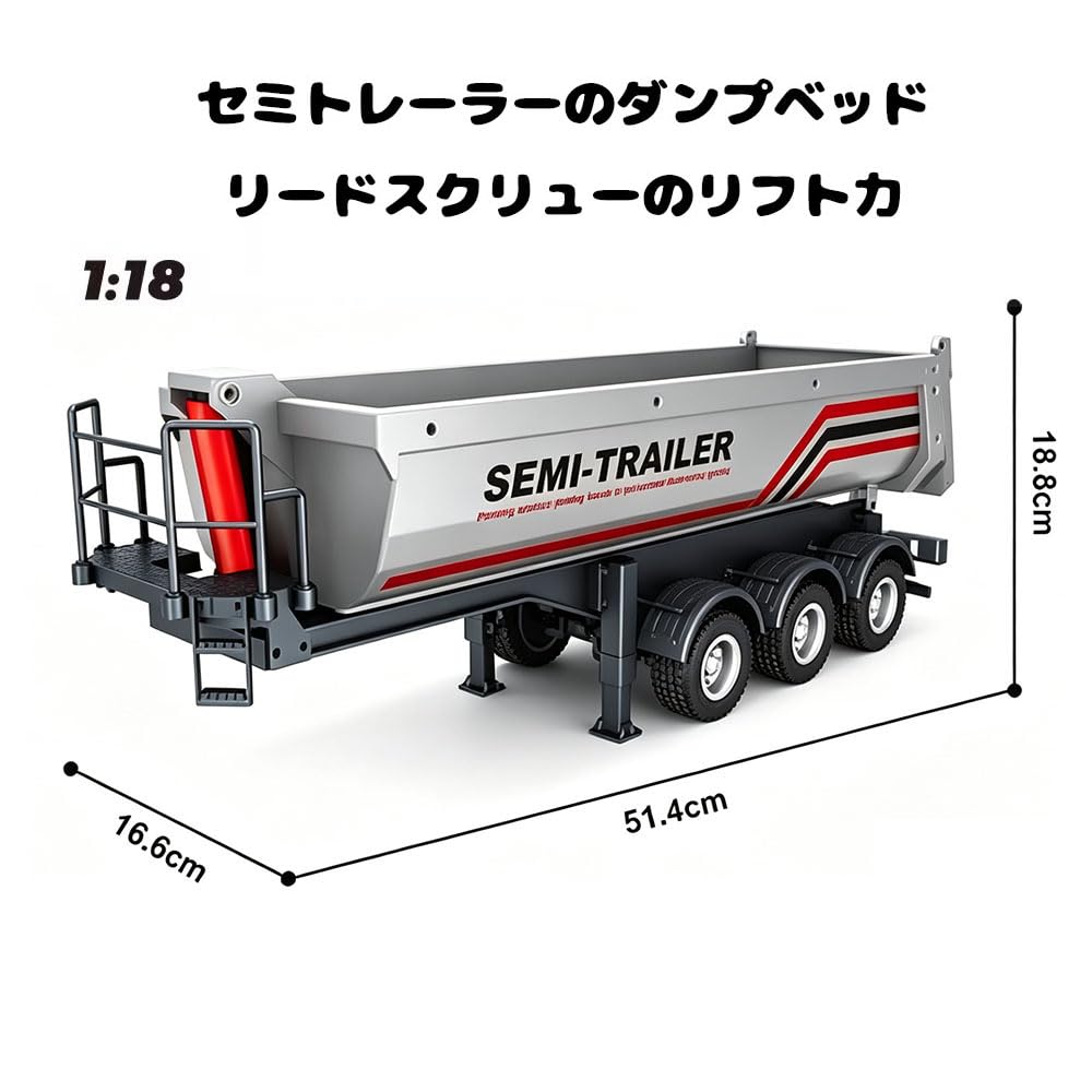 Amazon.co.jp: ラジコン セミトレーラー2.4GHz 1/18 スカニア 770S大型