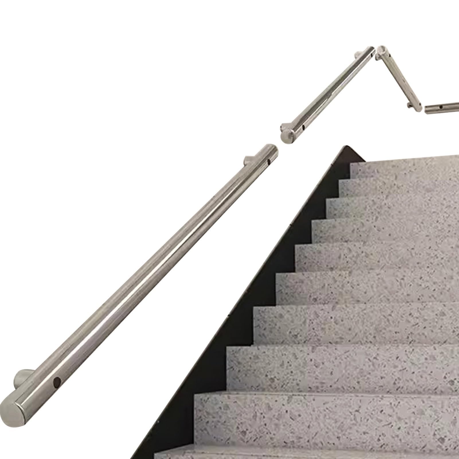 Wall Handrails Handrail for Stairs Steps, Stainless Steels Non-Slip Grab Bar for Home Indoor Lofts Decking Guardrail(11.5ft/350cm)