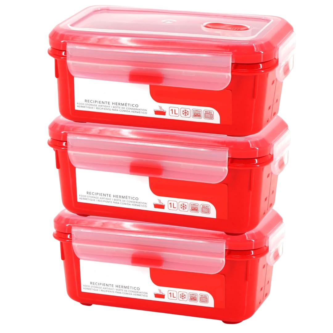 1 Liter Mikrowellen-Lunchboxen – Auslaufsicher, Mit Dampfablass, Ideal Für Meal Prep