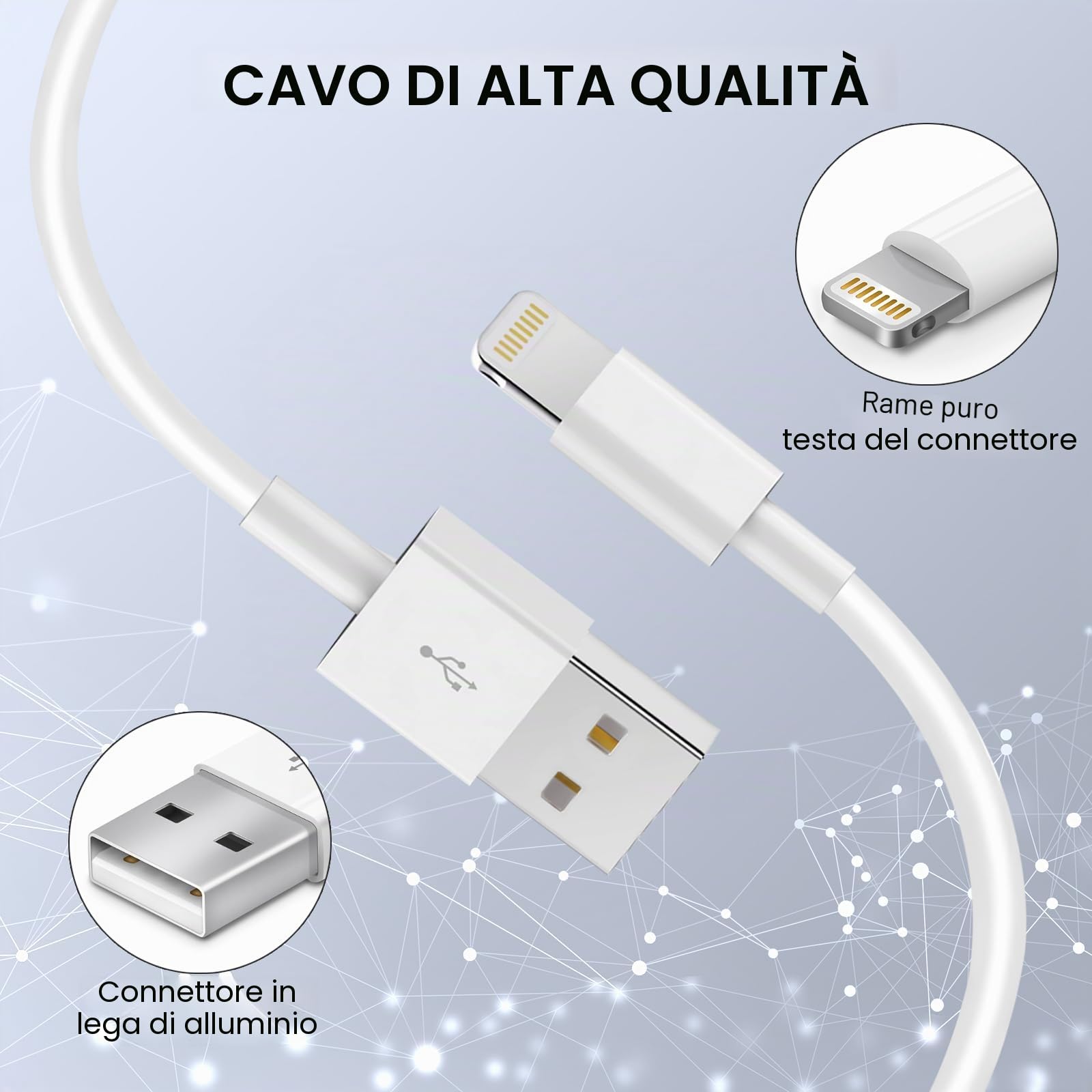 Caricatore per iPhone, [Certificato MFi Apple] 2-Pack 12W 2Port USB Caricabatterie con Cavo per iPhone 14 13 12 11 Pro Max Plus Mini XS XR X SE 8 7 6S iPad Carica Batteria Presa Alimentatore USB