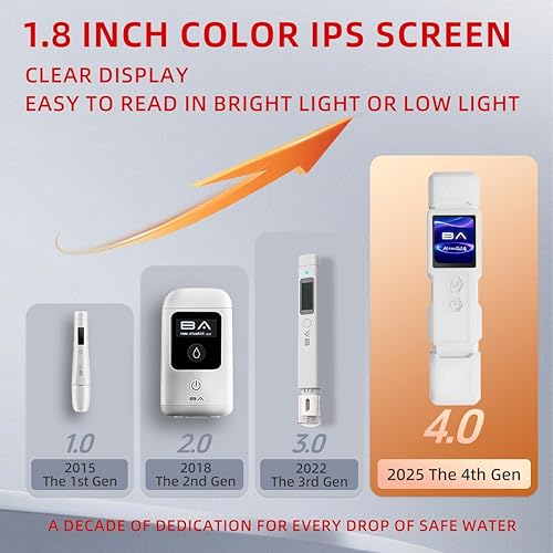 Miniatura 3 de Medidor de agua TDS 9 en 1 con TOC COD TDS EC dureza de turbidez UV254 SAL temperatura, probador de calidad del agua con pantalla IPS de 1.8