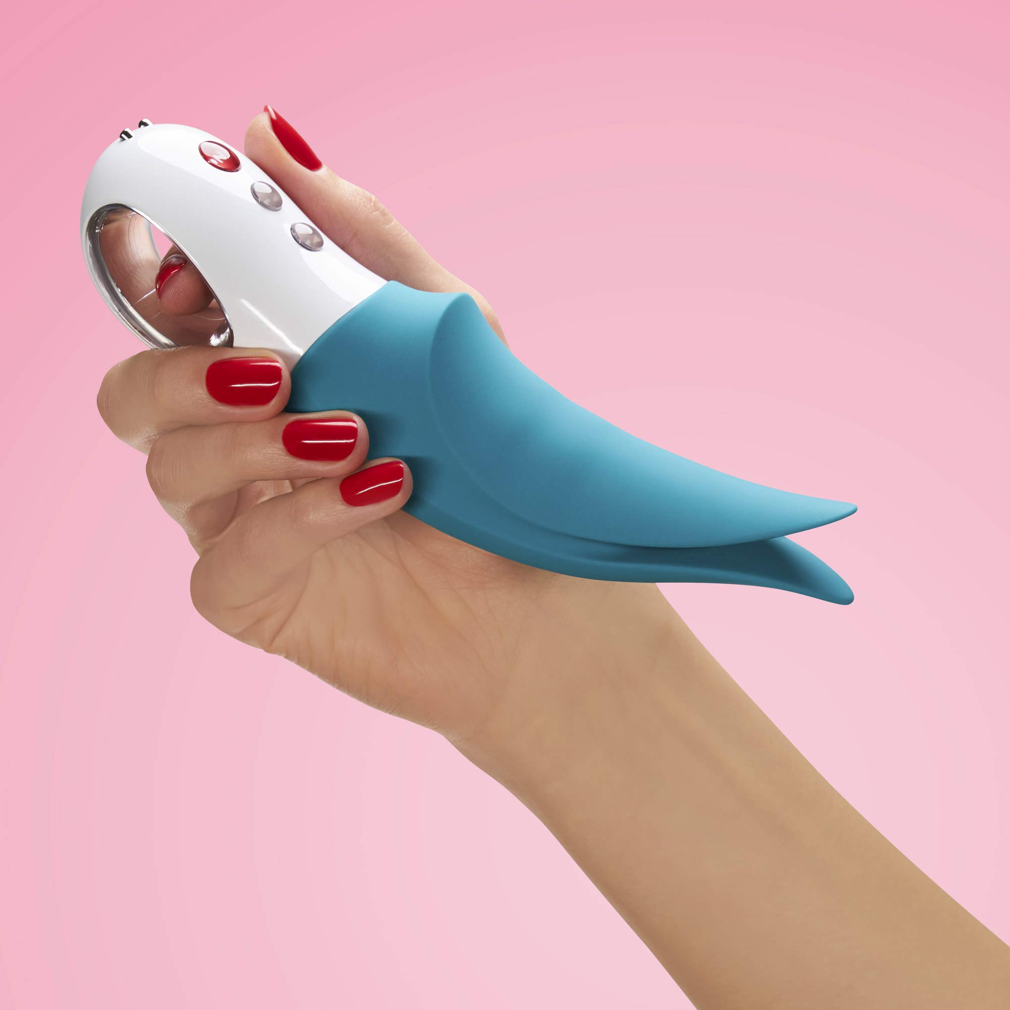 Fun Factory VOLTA - Vibratore esterno per lei con punte flessibili, Stimolatore per clitoride, Silicone, Turchese