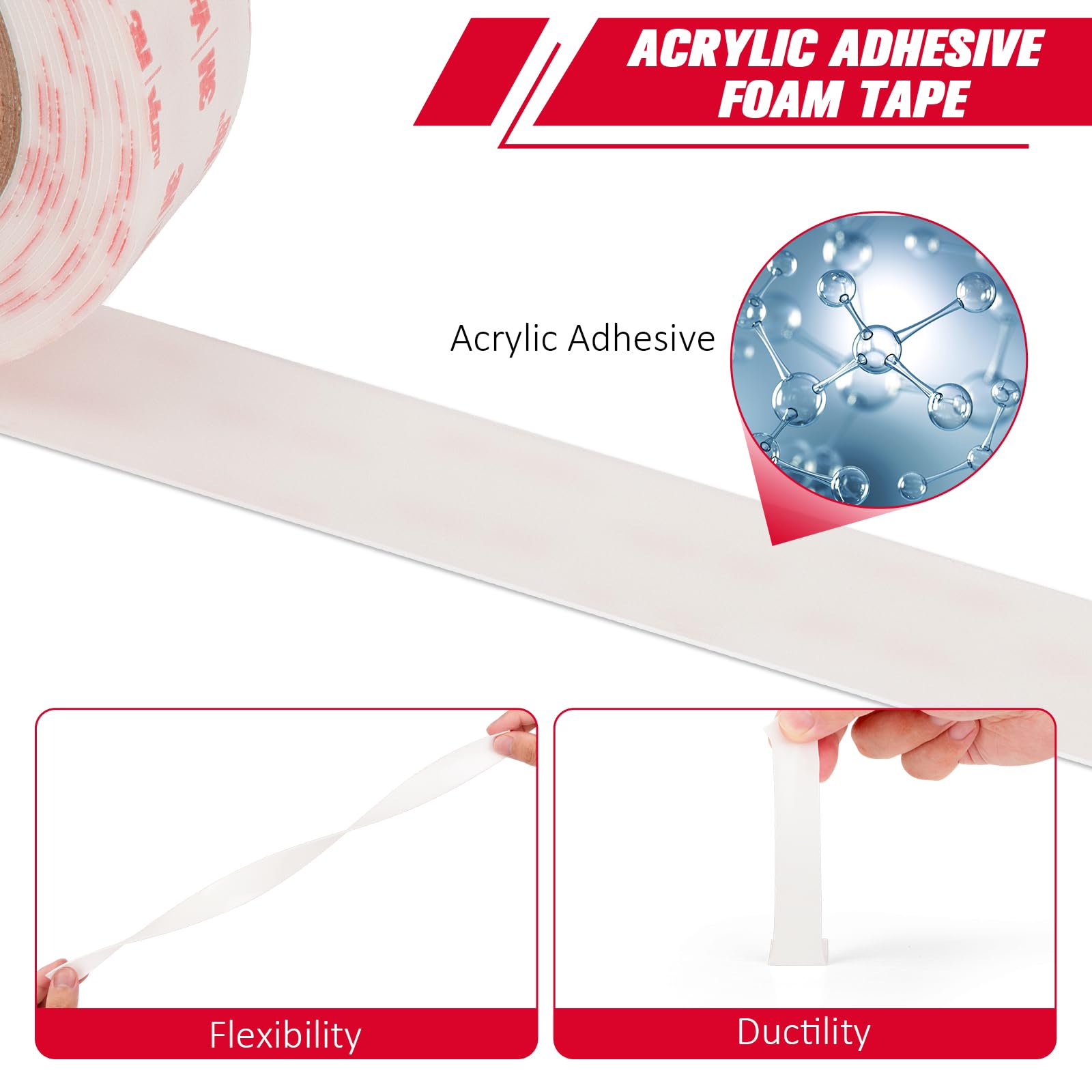 Ruban De Montage Double Face Transparent Réutilisable - FDIT - 30mm X