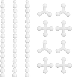 Framendino, 144 Pack 16 mm Armature Set with 4Y and 4X Chest Connectors Joints Plastic Ball for DIY Crafts
