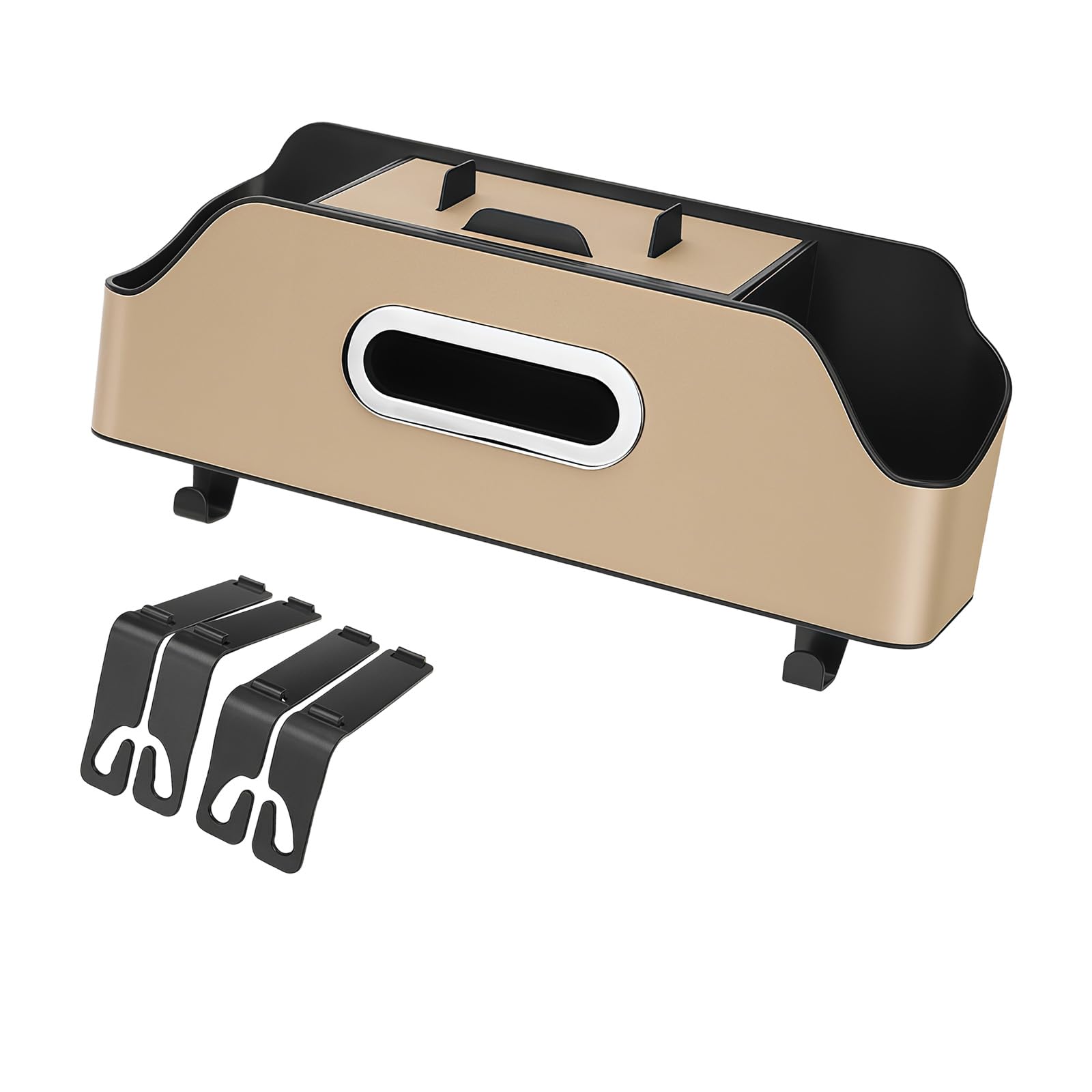 Kangnice Multifunctional Back with Compartments Hooks for Storage Tissues ABS Leather Car Accessory