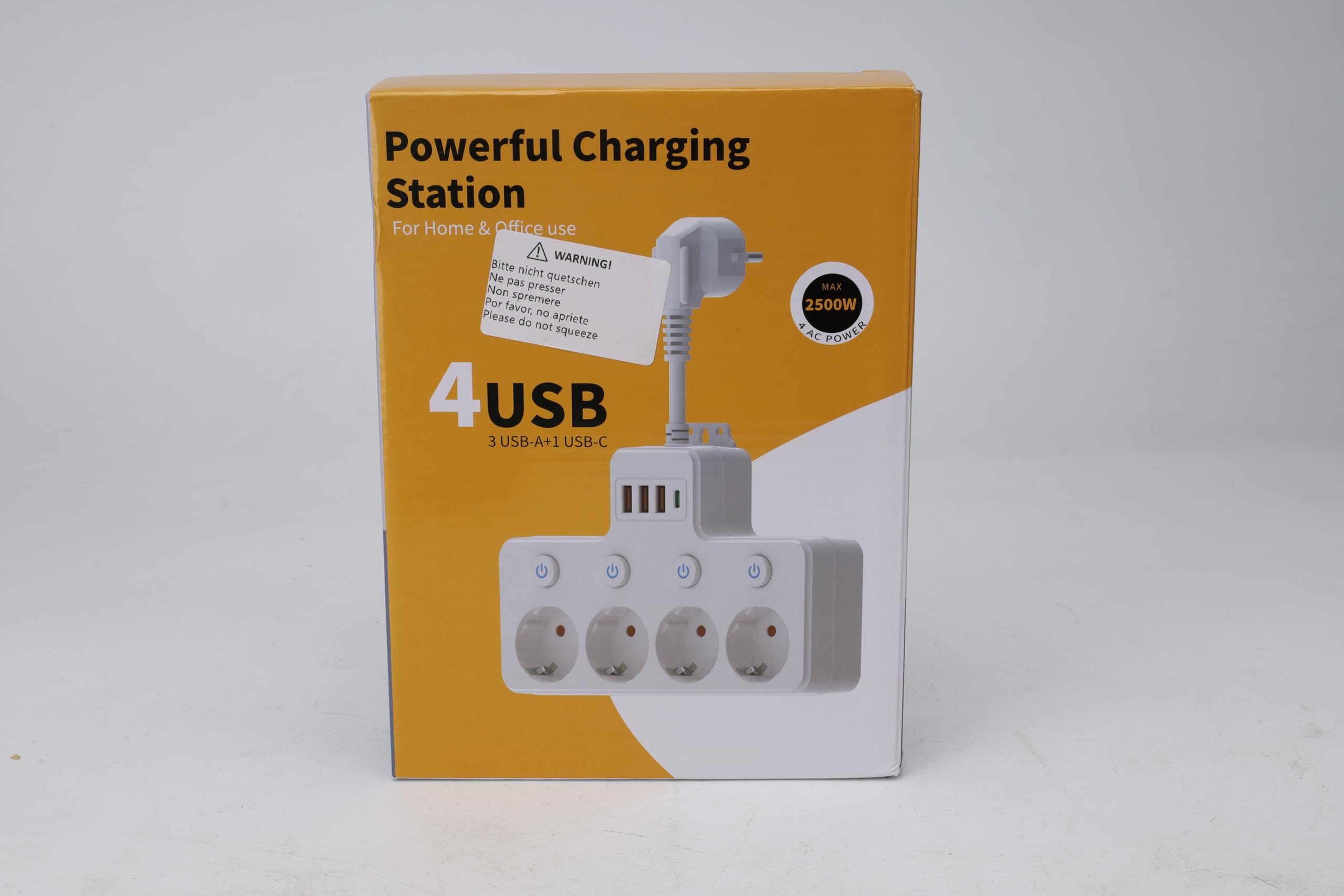 Prise avec ports USB blanc 3 pour optimiser votre bureau à la maison