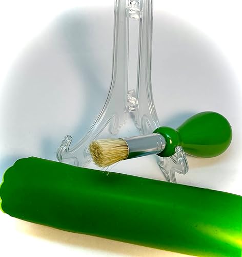 Miniatura 8 de BonCera Juego de 4 ralladores de ajo de cerámica Prime todo en uno  Placa ralladora de diseño Kokopelli con pelador de ajo cepillo de recogida