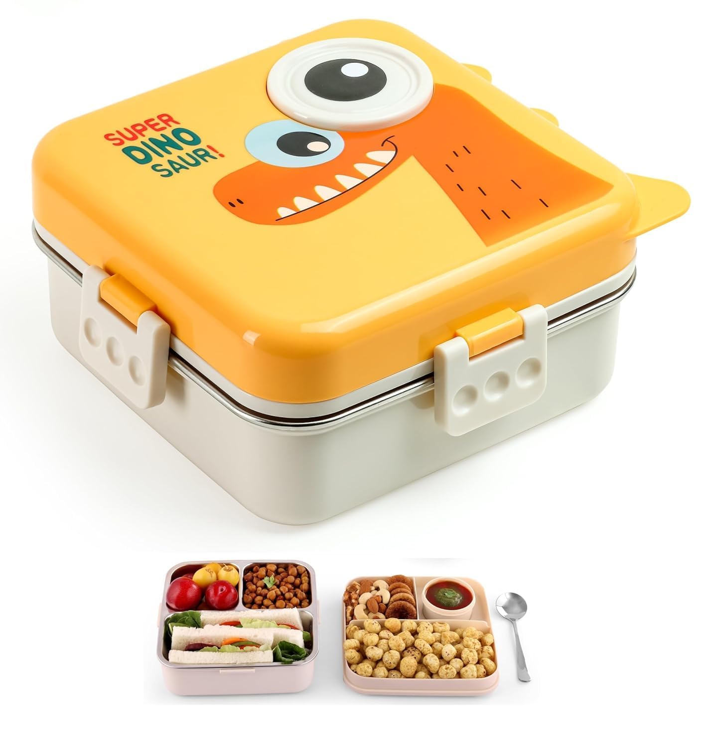 Buy TOYTASTIC Yellow Kids Lunch Box – Stainless Steel Insulated