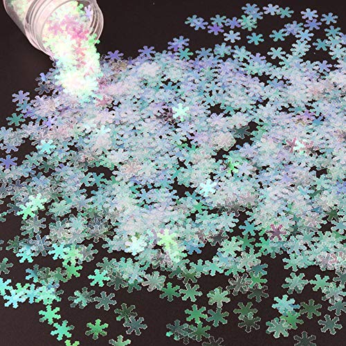 SSXCO PET Ultradünne Pailletten 5mm Paillette Schneeflocke Laser Glitter Pailletten Nail Art Body Painting Nagel DIY… – Bild 6
