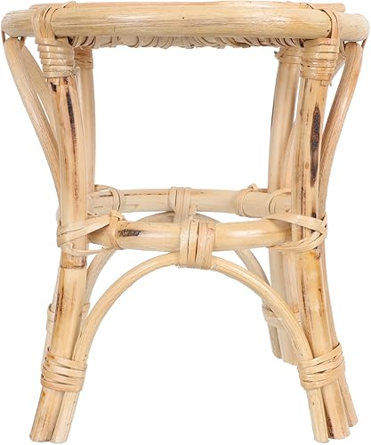 Happyyami Macetas de ratán para exteriores, soporte para macetas de interior, hecho a mano, soporte para macetas de flores (color amarillo claro)