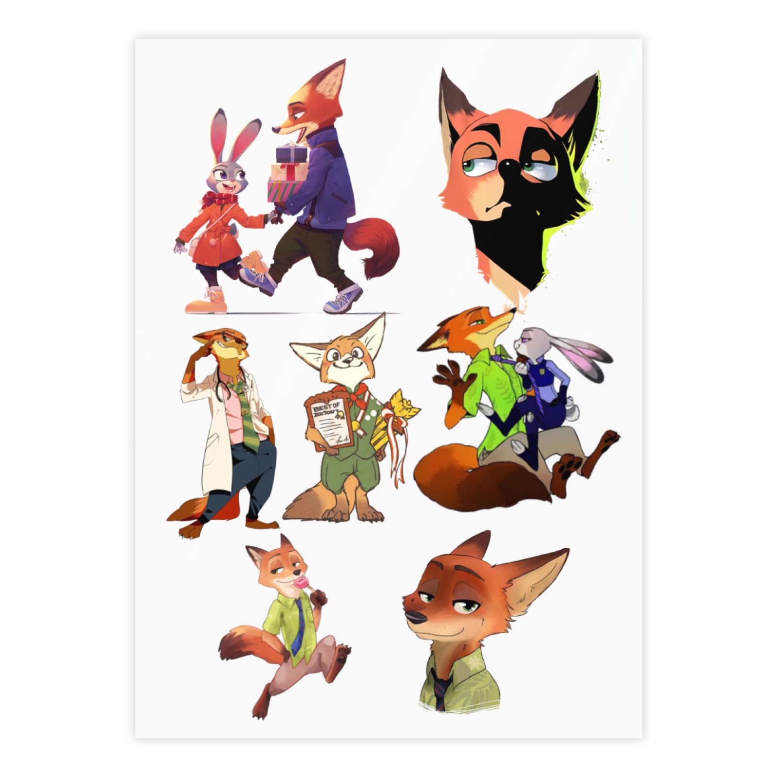 Amazon.co.jp: ステッカーセット ズートピア ニック・ワイルド