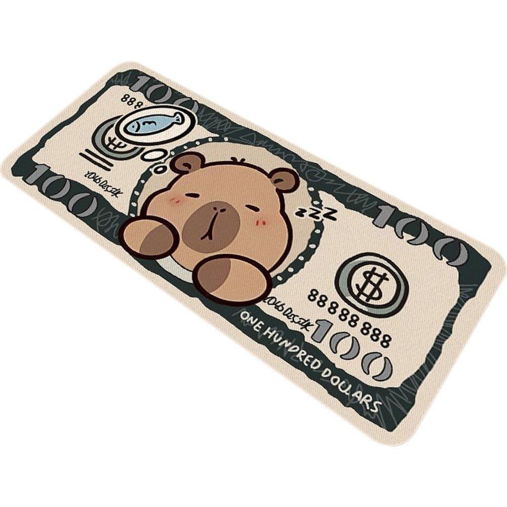 Casiler C Asiler Apybara Rug, Ute Long Artoon Doormat, Non-Slip Animal Rug For Sofa, Kawaii Animal Floor Mat For Bedroom, Entrance, Living Room