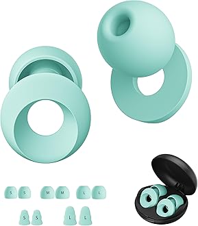 Ear Plugs for Sleeping Noise Reduction, Earplugs for Noise Cancelling with 5 Pair Ear Tips in S/M/L,30-35dB High Fidelity Hearing Protection Ear Plugs for Sleep,Snoring,Focus,Noise Sensitivity