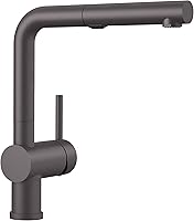 Vista 10 de BLANCO Linus - Grifo de cocina extraíble de arco bajo, doble pulverización, 1.5 GPM, acero inoxidable