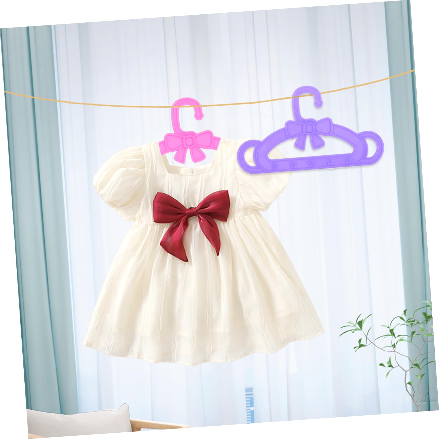 Perchas para Ropa de Muñecas de 18 Pulgadas, 15 Piezas de Plástico | Accesorios para Muñecas de Niñas, para Prendas de Muñeca, Uso en Habitación Infantil y Navidad
