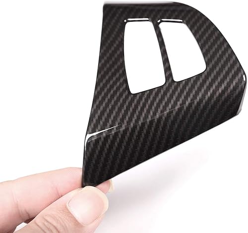 Miniatura 8 de CHEYA Adhesivo de plástico ABS para el interior del volante del coche para BMW X5 E70 2008-2013 (estilo de fibra de carbono)