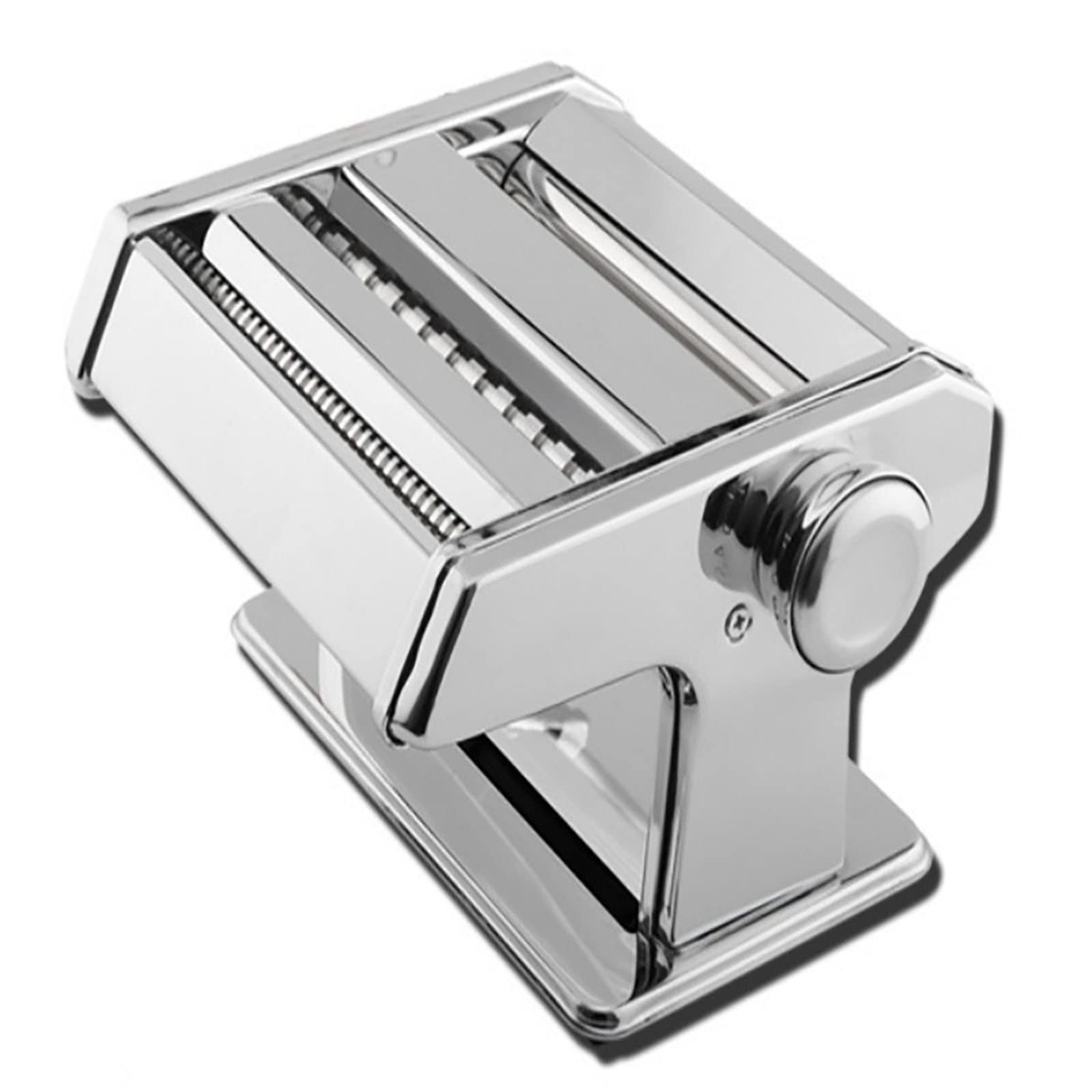 Máquina para Hacer Pasta Manual de Acero Inoxidable Cortador de Fideos de 2-3 Cuchillas con 8 configuraciones de Espesor Ajustables para Espaguetis y fettuccini caseros