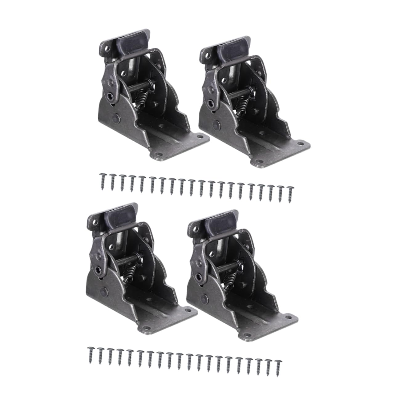 Scharnier für Klapptischbeine 4 Stück 90°-Feststellscharniere Klappscharnier für Tische robuste Feststellscharnierhalterung Schwarzbronze 10 Schrauben
