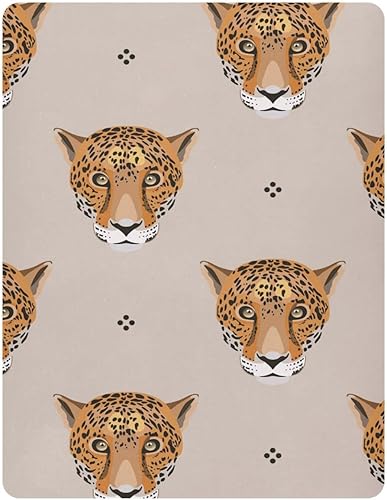 Miniatura 2 de Sábanas para cuna de bebé con estampado de leopardo y jaguar, suaves, transpirables, para recién nacidos, para todas las estaciones, colchón para